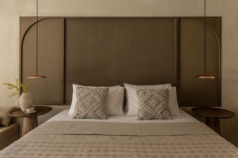 Althea headboard and linens