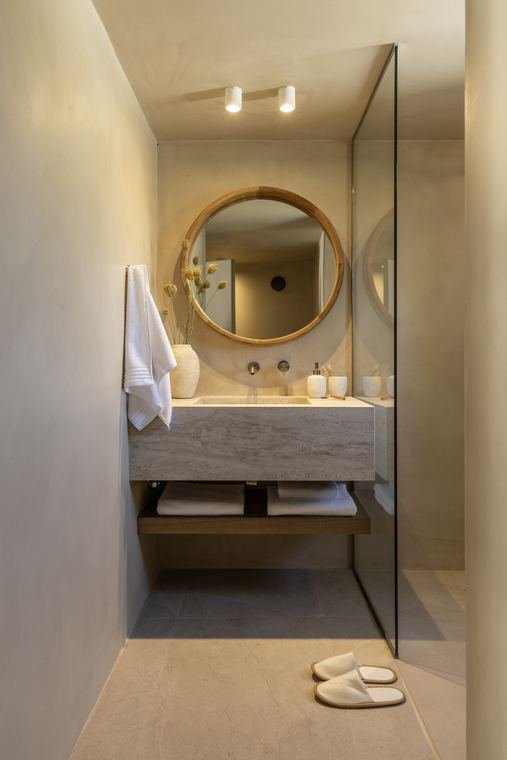 Elysia bathroom mirror and vanity